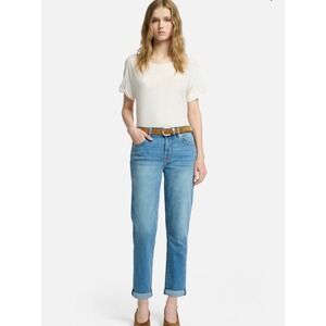 7 For All Mankind Josefina Boyfriend Jeans Blue Button Fly Denim Womens Size 27
